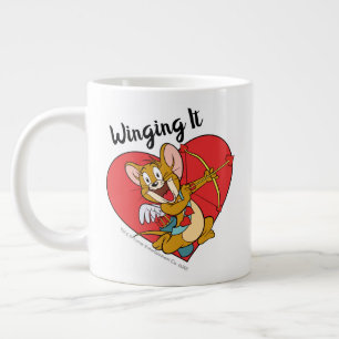 Jerry Mouse Gedprezen als Valentijn Cupid Grote Koffiekop