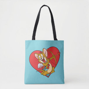 Jerry Mouse Gedprezen als Valentijn Cupid Tote Bag