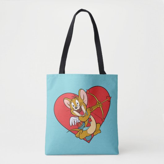 Jerry Mouse Gedprezen als Valentijn Cupid Tote Bag (Voorkant)