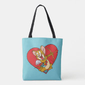 Jerry Mouse Gedprezen als Valentijn Cupid Tote Bag (Achterkant)