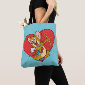 Jerry Mouse Gedprezen als Valentijn Cupid Tote Bag (Dichtbij)