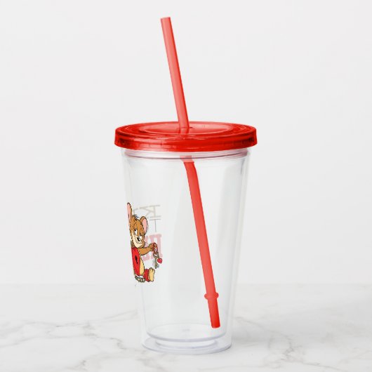 Jerry Mouse "Key to My Heart"-Valentijn Acryl Drinkbeker (Links)