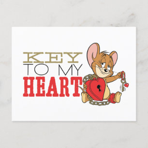 Jerry Mouse "Key to My Heart"-Valentijn Feestdagenkaart