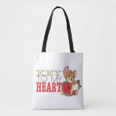 Jerry Mouse "Key to My Heart"-Valentijn Tote Bag (Voorkant)