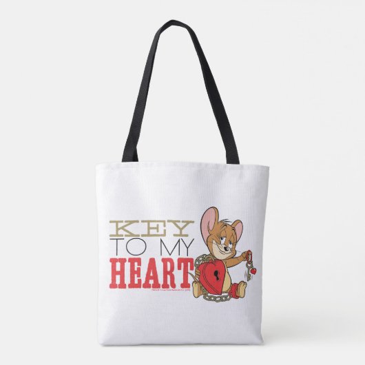 Jerry Mouse "Key to My Heart"-Valentijn Tote Bag (Achterkant)