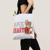 Jerry Mouse "Key to My Heart"-Valentijn Tote Bag (Dichtbij)