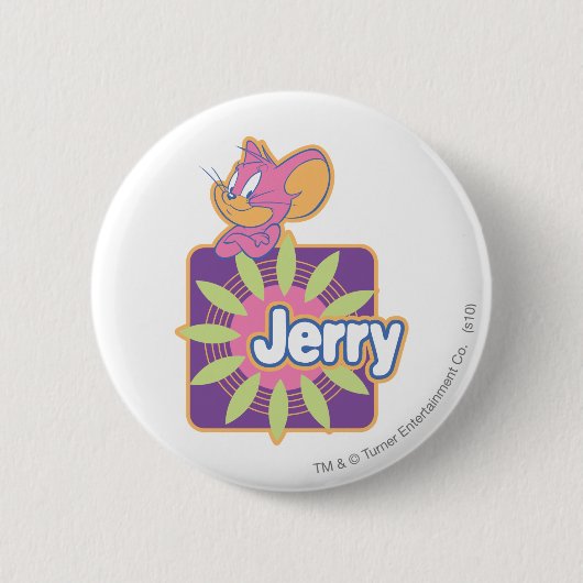 Jerry Neon Mouse Ronde Button 5,7 Cm (Voorkant)