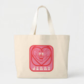 Jerry Pink Hearts Grote Tote Bag (Voorkant)