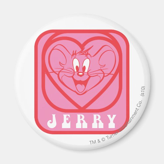 Jerry Pink Hearts Magneet (Voorkant)