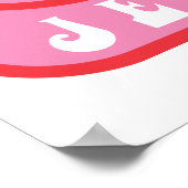 Jerry Pink Hearts Poster (Hoek)