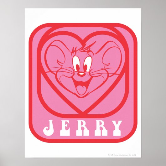 Jerry Pink Hearts Poster (Voorkant)