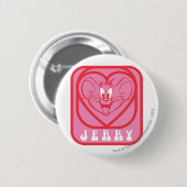Jerry Pink Hearts Ronde Button 5,7 Cm (Voorkant /achterkant)