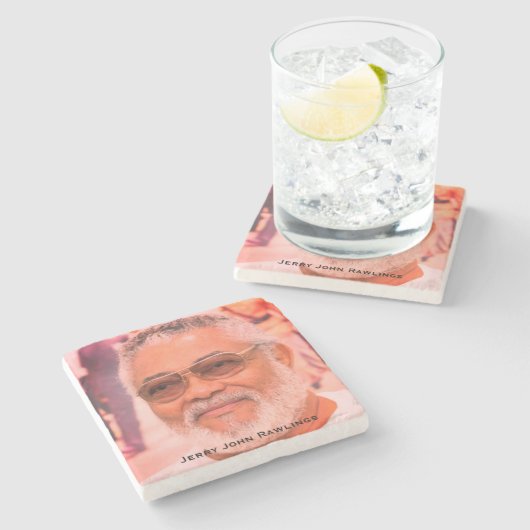 Jerry Rawlings, J.J. Rawlings, Ghanees President Stenen Onderzetter (Zijkant)