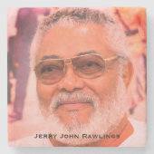 Jerry Rawlings, J.J. Rawlings, Ghanees President Stenen Onderzetter (Voorkant)