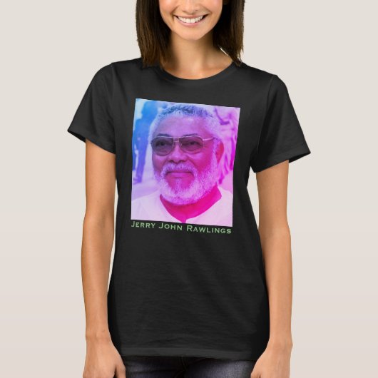 Jerry Rawlings, J.J. Rawlings, Ghanees President T-shirt (Voorkant)