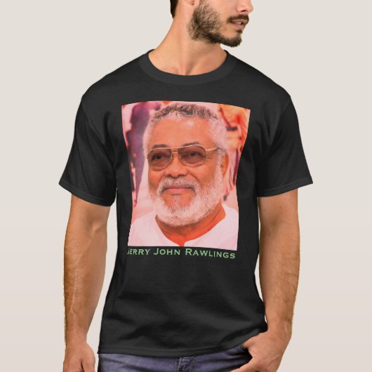 Jerry Rawlings, J.J. Rawlings, Ghanees President T-shirt (Voorkant)