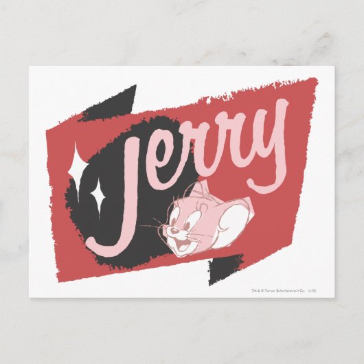Jerry Red en Black Logo Briefkaart (Voorkant)