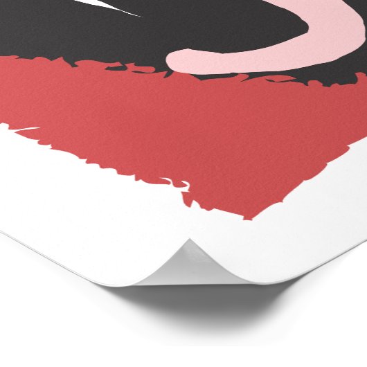 Jerry Red en Black Logo Poster (Hoek)