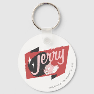 Jerry Red en Black Logo Sleutelhanger