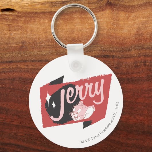 Jerry Red en Black Logo Sleutelhanger (Voorkant)