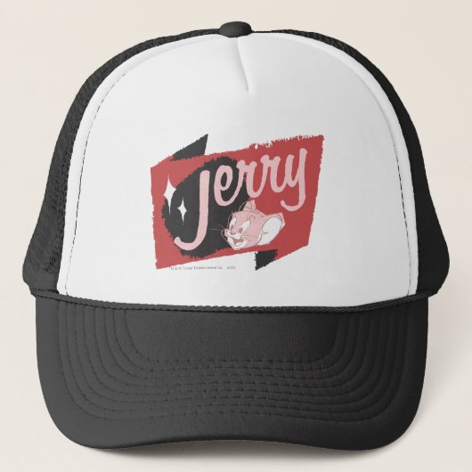Jerry Red en Black Logo Trucker Pet (Voorkant)