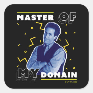 Jerry Seinfeld Master of My Domain Vierkante Sticker