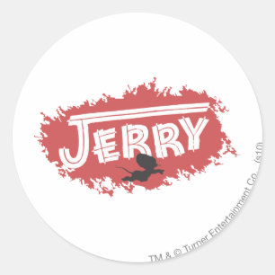 Jerry Silhouette Logo Ronde Sticker