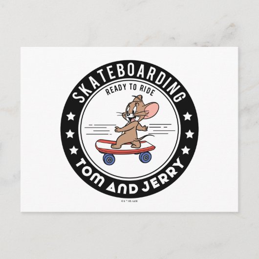 Jerry Skateboarding - klaar om te rijden Briefkaart (Voorkant)