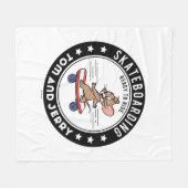 Jerry Skateboarding - klaar om te rijden Fleece Deken (Voorkant (Horizontaal))