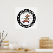 Jerry Skateboarding - klaar om te rijden Poster (Keuken)