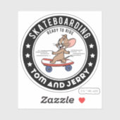 Jerry Skateboarding - klaar om te rijden Sticker (Vel)