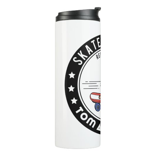 Jerry Skateboarding - klaar om te rijden Thermosbeker (Gedraaid links)