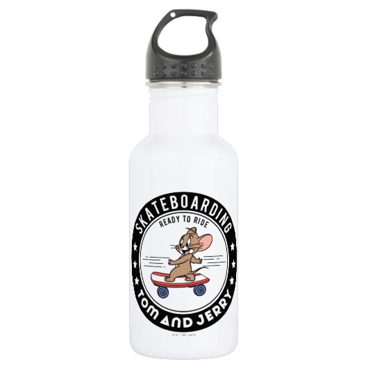 Jerry Skateboarding - klaar om te rijden Waterfles (Voorkant)