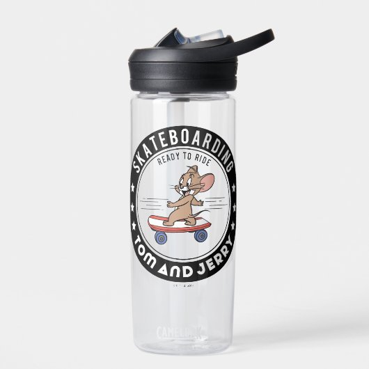 Jerry Skateboarding - klaar om te rijden Waterfles (Links)