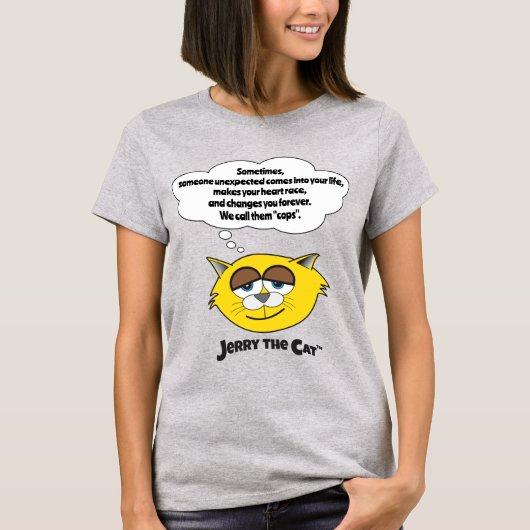 Jerry The Cat T-shirt - "We noemen ze agenten" (Voorkant)