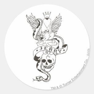 Jerry Twisted Tattoo 1 Ronde Sticker