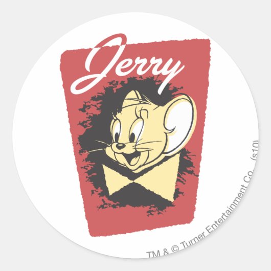 Jerry Yellow Botiw Logo Ronde Sticker (Voorkant)