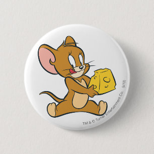 Jerry ziet zijn kaas ronde button 5,7 cm