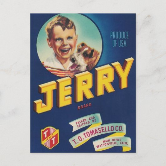 jerryjongen en postkaart voor honden (Voorkant)
