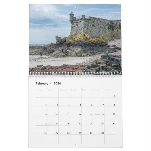 Jersey 2026 kalender (Feb 2026)