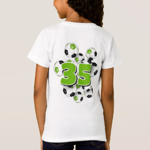 Jersey Aantal Groep voetballen Heldergroen T-shirt