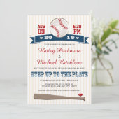 Jersey Baseball Thlekte Wedding Invitations Kaart (Staand voorkant)