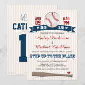 Jersey Baseball Thlekte Wedding Invitations Kaart (Voorkant / Achterkant)