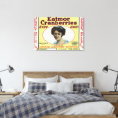 Jersey Belle Eatmor Cranberries Brand Label Canvas Afdruk (Insitu (Slaapkamer))