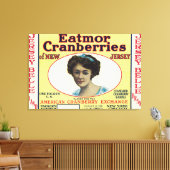 Jersey Belle Eatmor Cranberries Brand Label Canvas Afdruk (Insitu (Woonkamer))