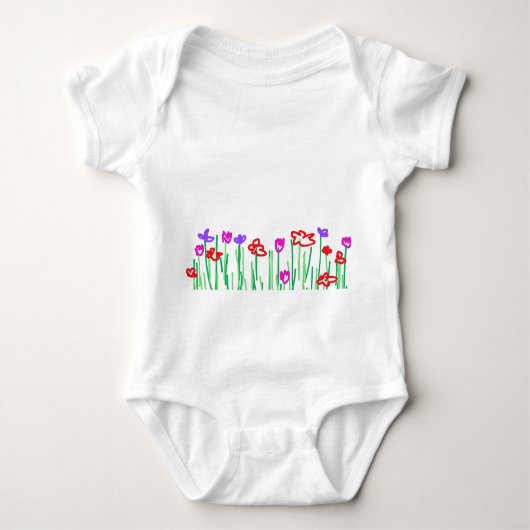 Jersey body flowers romper (Voorkant)