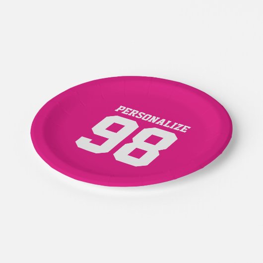 Jersey borden op jaarblad voor jubileum papieren bordje (Gekanteld)