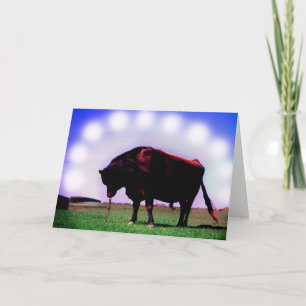 Jersey bull feestdagen kaart