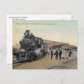 Jersey Centraal treinstation, Lake Hopatcong NJ Briefkaart (Voorkant / Achterkant)