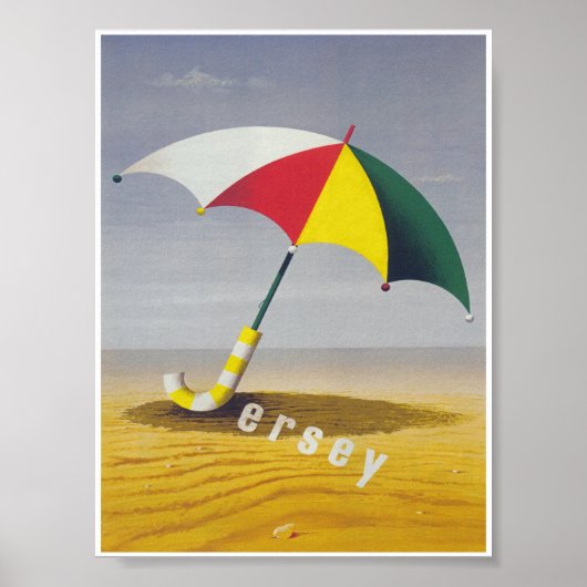 Jersey Channel Island Vintage Travel Poster (Voorkant)